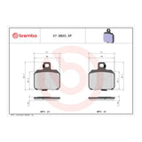 Brembo Prime Sinter Rear Brake Pads 07BB20SP