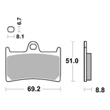 Brembo Upgrade Carbon Ceramic Front Brake Pads 07YA23RC