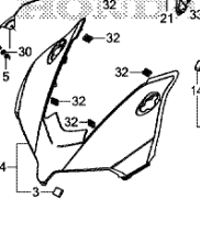 HONDA COMPLETE UPPER COWL VFR800 64200-MJM-D00ZB