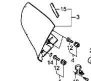 HONDA COVER, RIGHT MIRROR *PB388M* 88115-MJN-A00ZB  CTX1300