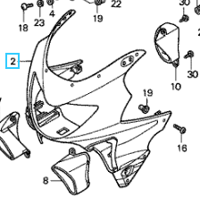 HONDA COWL SET, UPPER NH1B CBR600 64100-MBW-D00ZB