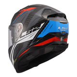LS2 FF811 Vector II Carbon Savage Helmets - White / Blue / Red