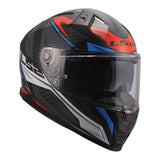 LS2 FF811 Vector II Carbon Savage Helmets - White / Blue / Red