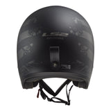 LS2 OF599 Spitfire II Black Flag Helmet - Matte Black / Titanium