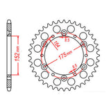 Sprocket Kit Yamaha YZ250 U-Ring - GB520MXU 14/50