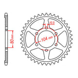 Sprocket Kit Kawasaki ZXR750 (L1-L3) '93-'95 Gold - GB530XRE 16/44