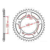 Sprocket Kit Suzuki GSXR1000 '01-'06 (K1-K6) Gold (econ) - GB530XRE 17