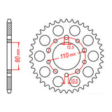 Sprocket Kit Triumph Speed Triple '94-'96 (Double Side Side-arm) - 530XRE 17