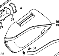 HONDA SADDLEBAG LID LEFT CTX1300 81360-MJN-A00