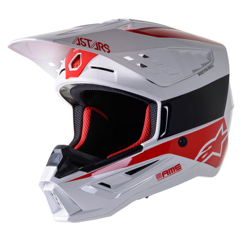 Alpinestars SM-5 Bond Motocross Helmet Red/White