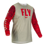 Fly Racing 2022 Kinetic Wave Jersey - Light Grey / Red
