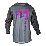Fly Racing 2024 F-16 Youth Jersey - Grey / Charcoal / Pink