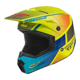 Fly Racing 2022 Kinetic Drift Helmet - Blue / Hi-Vis / Charcoal