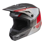 Fly Racing 2022 Youth Kinetic Drift Helmet - Charcoal / Grey / Red