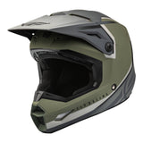 Fly Racing 2023 Kinetic Vision Helmet - Matte Olive Green / Grey