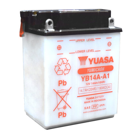 YUASA YB14AA1PK - comes with acid pack