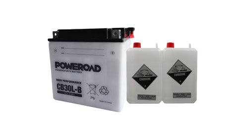 Poweroad CB30L-B battery with acid pack